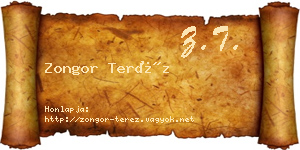Zongor Teréz névjegykártya