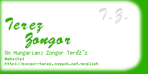 terez zongor business card